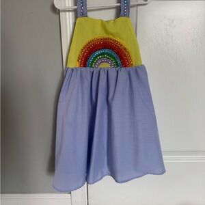 Lola + The Boys Rainbow Dress - Yellow and Lavender